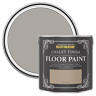 Image of Rust Oleum Light Brown Scratch Resistant Floor Paint in Matt Finish Butterscotch 2.5L