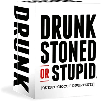 Image of Asmodee Italy Drunk, Stoned or Stupid, Card Game, Prohibited for Minors under 18 Years (Italian Edition) 8416