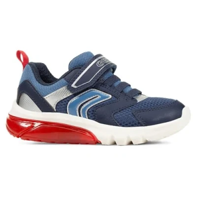 Image of Geox J Ciberdron Boy C Sneaker, Navy red, 11.5 UK Child