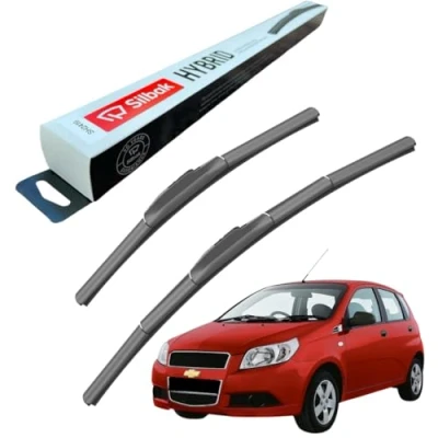 Image of Silbak Windscreen Wipers, fits for CHEVROLET AVEO HATCHBACK (02/2006 12/2011) Wiper Blades, 550mm/400mm, Front Blades Set Accessories,