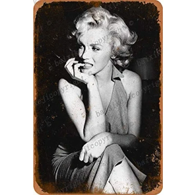 Image of Cimily Marilyn Monroe II Tin Retro Sign Vintage Poster Plaque Wall Decor for Bar Cafe Garden Bedroom Office Hotel 20x30 Cm