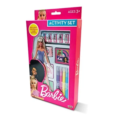 Image of BLADEZ Barbie Toyz Girls Colouring Set with Pens Stickers &amp; Crafts Sets for Children 150+ Pcs Kids Arts Accessories Colour in Art Kit