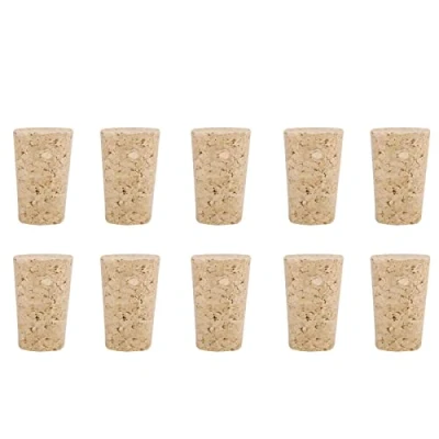 Image of 10PCS Natural Cork Tapered Corks Wooden Wine Stopper Beer Bottle for Bottles (Red 22 * 17 35mm)