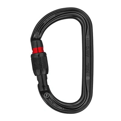 Image of Petzl M34A SLN Am&#039;D Asymmetrical Aluminium Carabiner, Size: Screw Lock, Black