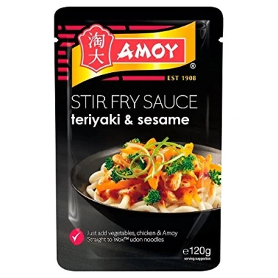 Image of Amoy Straight to Wok Teriyaki &amp; Sesame Seeds Stir Fry Sauce (120g) Pack of 6