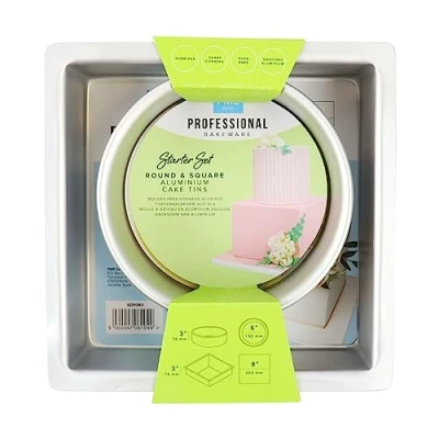 Image of PME Cake Pan Starter Bundle, Set of 2, 3 inch deep