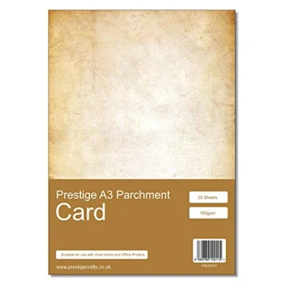 Image of Prestige Old Style Antique Vintage Parchment Card Craft Menu A3 Size 160gsm 25 Sheets