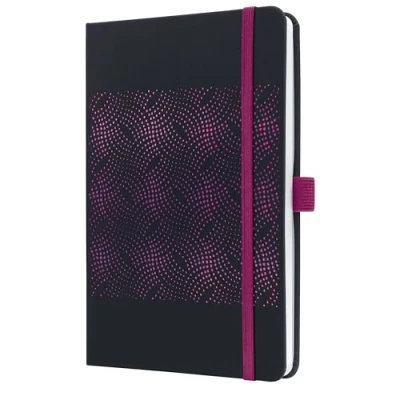Image of SIGEL J5213 Jolie Weekly Planner 2025, hardcover, 13,5 x 20,3 cm, 174 Pages, Black, Pink