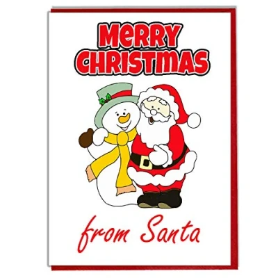 Image of AK Giftshop Merry Christmas Card From Santa