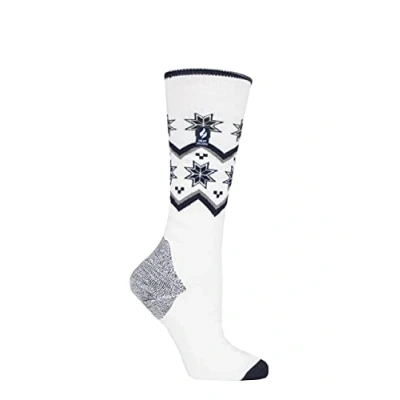Image of Women&#039;s 1 Pair SOCKSHOP Heat Holders 1.0 TOG Apres Ski Ultra Lite Socks Cream Fairisle 4 8 Ladies