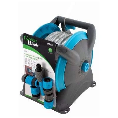 Image of Green Blade 15M Compact Hose Reel With 5 Nozzles