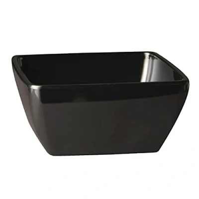 Image of APS GF135 Melamine Square Bowl, 12.5 cm Item Length, Pure Black