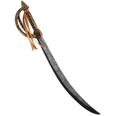 Image of Henbrandt Deluxe Pirate Sword 67cm Antique Effect Fancy Dress Medieval Weapon Buccaneer