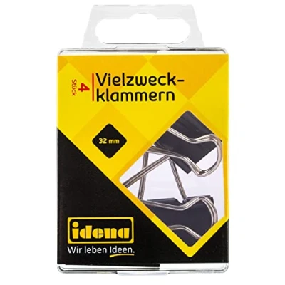 Image of Idena 334035 Binder Clips, 4 Pieces, 32 mm