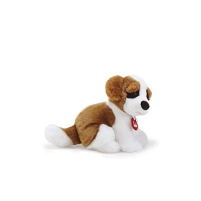 Image of Trudi Bernhardiner Bob Plush Toy Soft Saint Bernard Dog, Fire Retardant Polyester, Machine Washable, for Kids &amp; Adults 14x20x25 cm, Made in Italy
