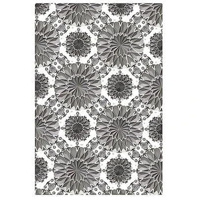 Image of Sizzix 3 D Texture Fades Folder Mini Kaleidoscope by Tim Holtz 665636 Dimensional Embossing for Cardmaking, Home Décor, Journaling, Scrapbooking &amp; More, None, OSFA
