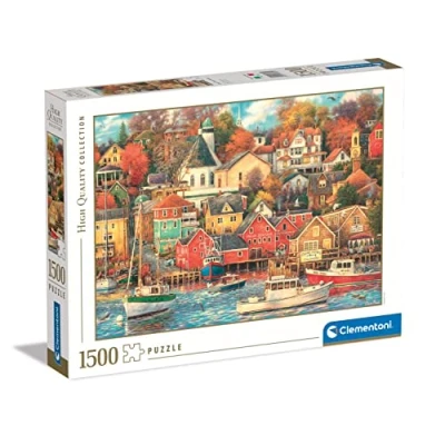Image of Clementoni 31685 Collection Puzzle Good Times Harbour Jigsaw 1500 Pieces, Made In Italy, For Adults