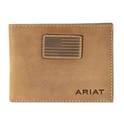 Image of Ariat Men&#039;s Flag Patch Bifold Wallet