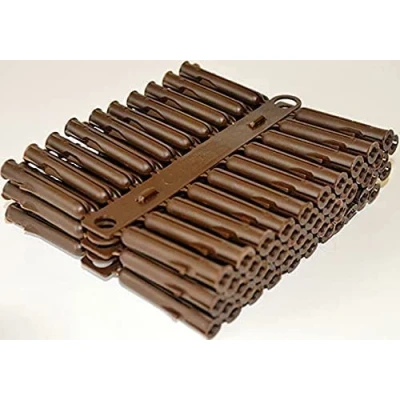 Image of Greened House Wall Plug (96 Pack) Brown 7 x 42mm or Red 5.5 34mm Type Universal Screw Fixing (Brown 42mm)