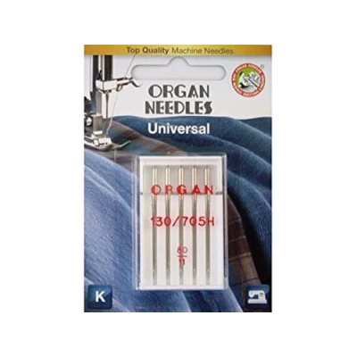 Image of Organ Needles # 80/12 Universal x 5 Needles, Silber