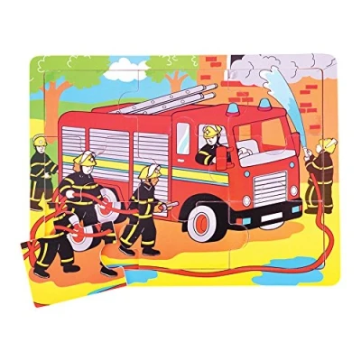 Image of Bigjigs Toys Tray Puzzle Fire Engine
