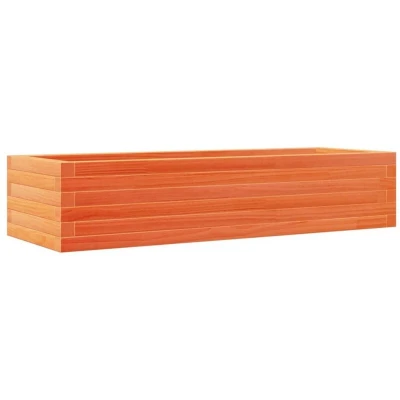 Image of vidaXL Garden Planter Wax Brown 110x40x23 cm Solid Wood Pine