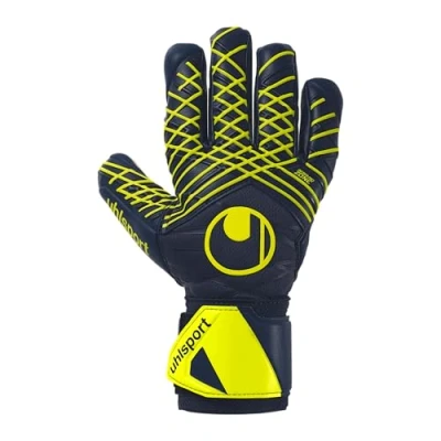 Image of uhlsport Prediction Supersoft HN Goalkeeper Gloves EURO 24 Edition Navy Fluo Yellow