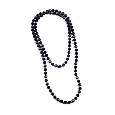 Image of Mytoptrendz® Long Black Rope String Bead Necklace