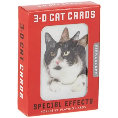 Image of Kikkerland Cats 3D Playing Cards