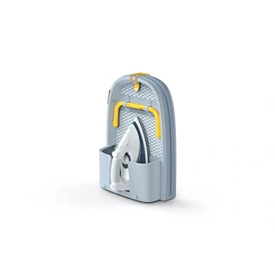 Image of Joseph Pocket Folding Space Saving, Compact table top Ironing Board Regular, Grey / Yellow