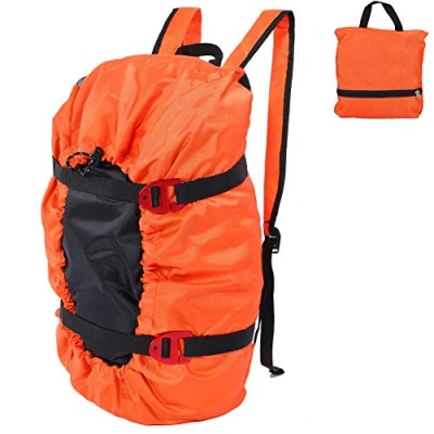 Image of Climbing Rope Bag, Folding Waterproof Mountaineering Shoulder Backpack for Hiking Trekking(Orange) Handlebargrip Tools