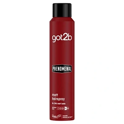 Image of Schwarzkopf got2b PhenoMENal Finishing Hairspray, Strong Hold for Fuller Hair, Natural Finish, Vegan, Silicone Free, 200 ml
