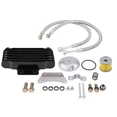 Image of Motorcycle Engine Oil Cooler Cooling Radiator Kit Replacement for GN125 EN125 EN150 GZ125 GZ150