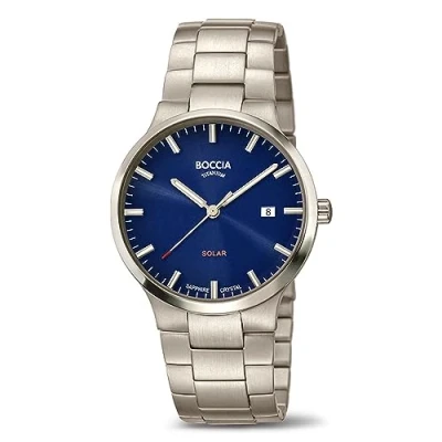 Image of Boccia Women Analog Solar Powered Watch with Titanium Strap 3652 02