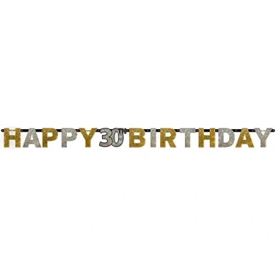 Image of (PKT) Adult Gold Celebration 30th Letter Banner