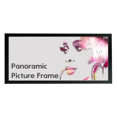 Image of 20x8&quot; Black Panoramic Sizes Picture Frames Photo Modern Poster Frame