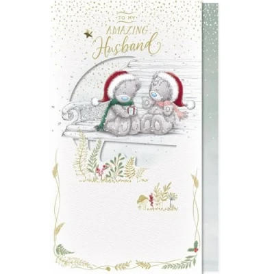 Image of Me To You Bear Amazing Husband Handmade Christmas Card
