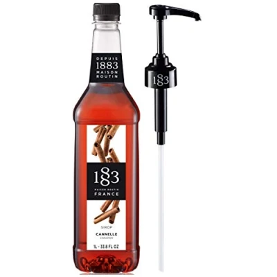 Image of Routin 1883 Premium Cinnamon Syrup (Plastic Bottle) 1L + Pump