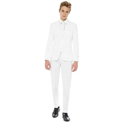 Image of OppoSuits Boys Crazy Suits for Aged 2 8 Years Comes With Jacket, Pants and Tie, White Knight, 4