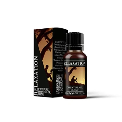 Image of Mystix London Relaxation Pure &amp; Natural Essential Oil Blend 10ml for Diffusers, Aromatherapy Massage Blends Perfect as a Gift Vegan, GMO Free