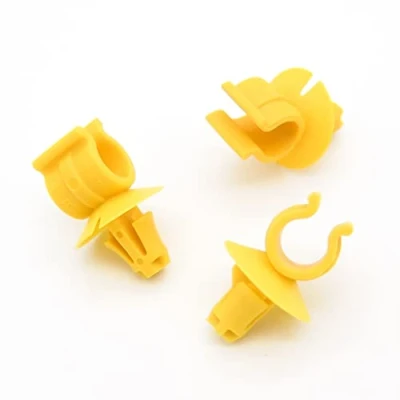 Image of VVO Fasteners Yellow Plastic Bonnet Strut/Stay Rod Holder Clips for Vauxhall Grandland X, (Single)
