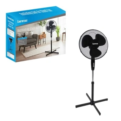 Image of Benross 16&quot; Oscillating Stand Fan Black
