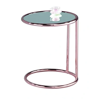 Image of ASPECT Mia Round Side Coffee End Sofa Table, Copper/Mirror, 45x45x52 cm