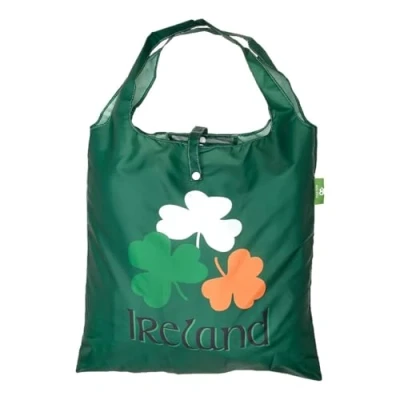 Image of ECO CHIC Tourist Collection Foldable Reusable Shopping Bag Water Resistant Tote (Ireland)