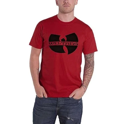 Image of Wu Tang Clan T Shirt Katana Logo Official Unisex Red XL