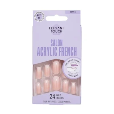 Image of Elegant Touch French Acrylic Nails No. 2 COFFIN