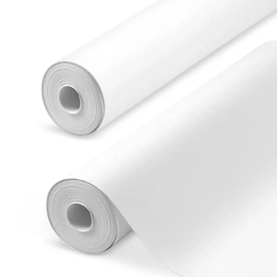 Image of WINSOME Paste The Wall Lining Paper 10m Long Paintable Backing Plain White Thick Painting Paper, Heavy Duty PVC Free and Breathable (Pack of 2)