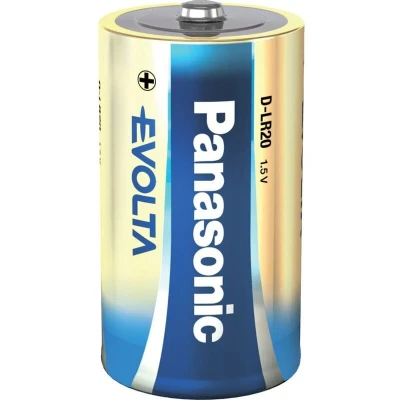 Image of Panasonic LR20EGE/2BP Evolta D Alkaline Batteries (Pack 2)