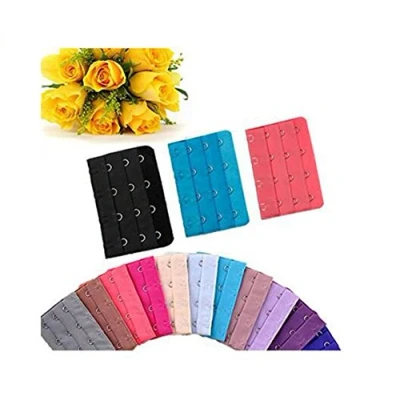Image of echo ove Women Ladies Assorted Colors Bra Strap Extender Extension Straps 4 Hooks 3 Rows Spacing Adjust Clip Pack of 15