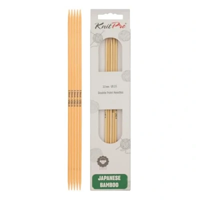 Image of KnitPro Bamboo double pointed needles 15cm 3.00mm 3pcs